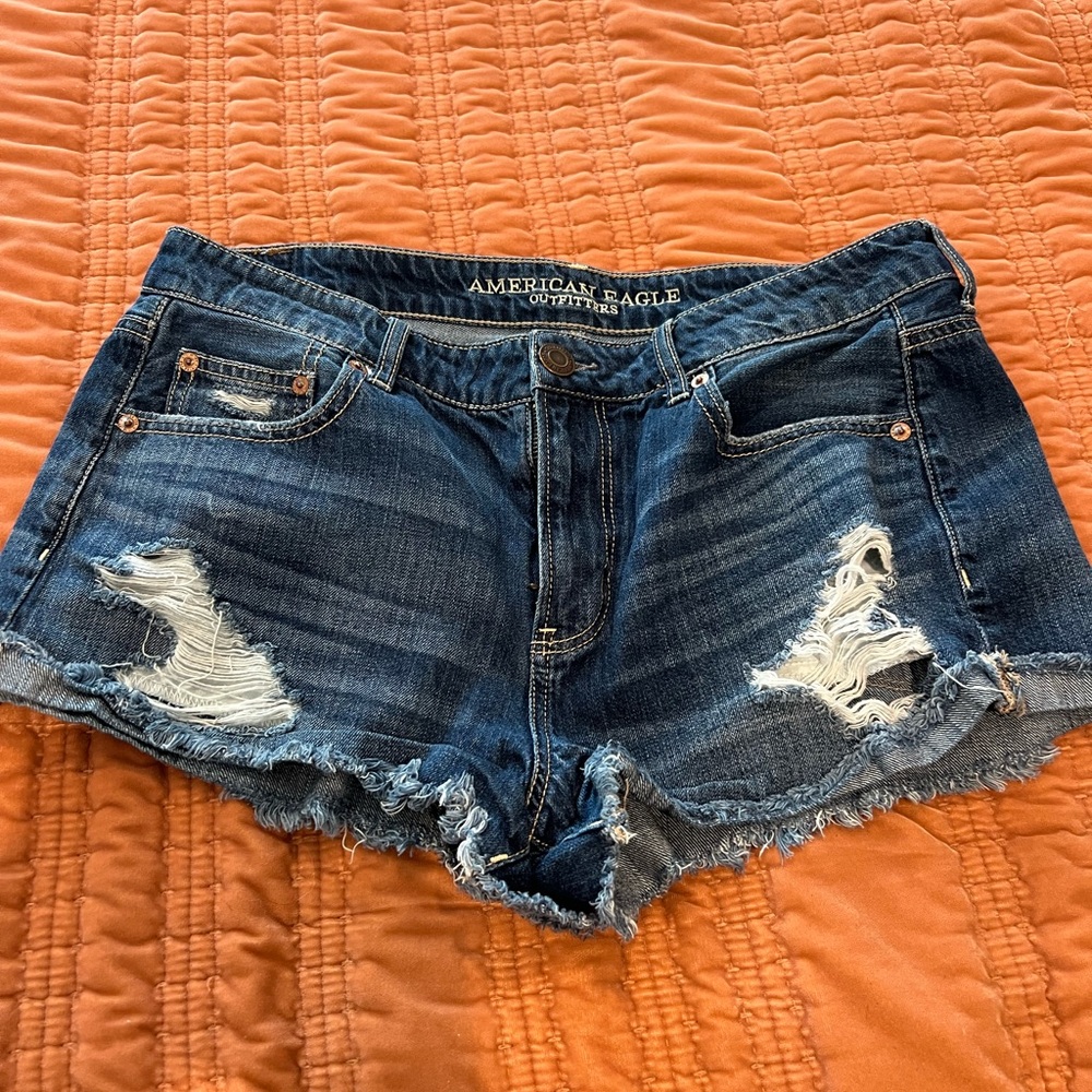 American Eagle outfitters Tomgirl Shortie Jean shorts.